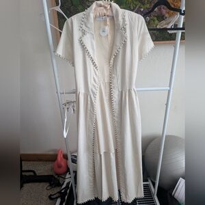 Luxe Cream Linen Dress